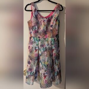 New York & Company Multicolor Patterned Dress